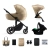 Kinderkraft PRIME 2 wózek wielofunkcyjny 3w1 z fotelikiem Mink Pro Sandrose Beige